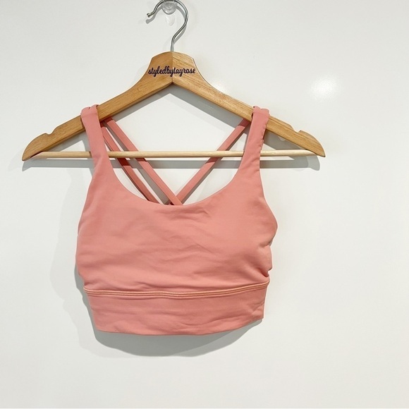 Lululemon Energy Bra *Long Line Peach Pink - Picture 5 of 9